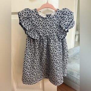ZARA KIDS BLUE & WHITE FLORAL DRESS, 12-18 Month